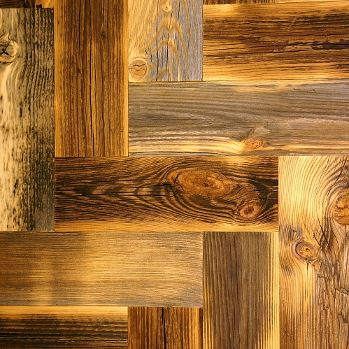 Фото товара стеновые панели Flitch Деревянная плитка из амбарной доски (Шашки)