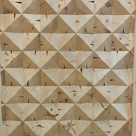 Деревянная плитка торцевая из старых брёвен